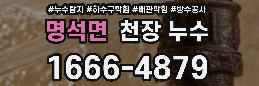 명석면 천장 누수