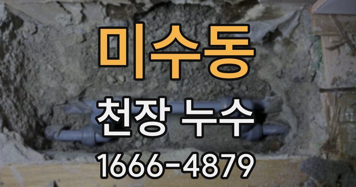 미수동 천장 누수