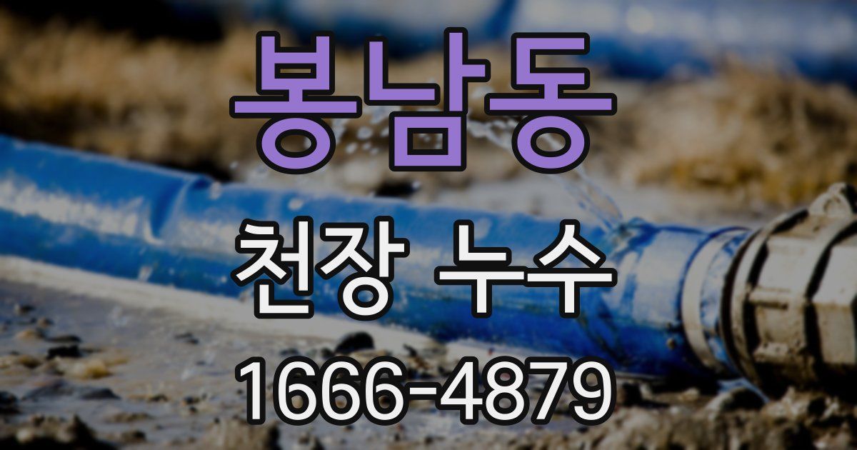 봉남동 천장 누수