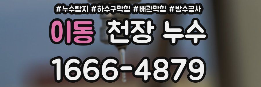이동 천장 누수