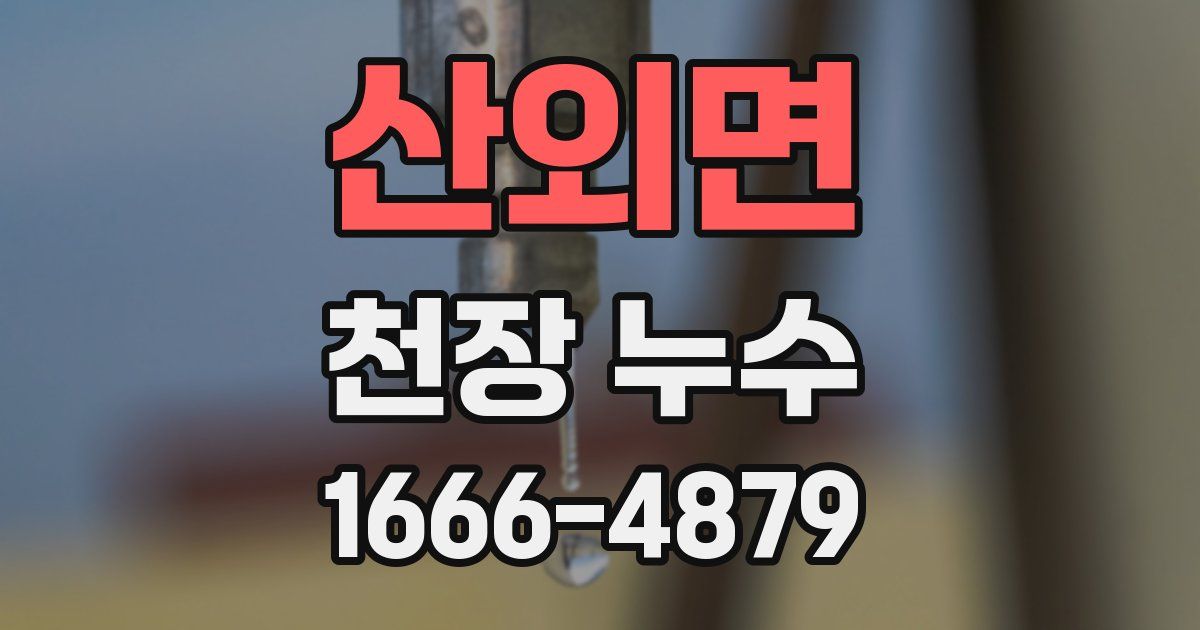 산외면 천장 누수