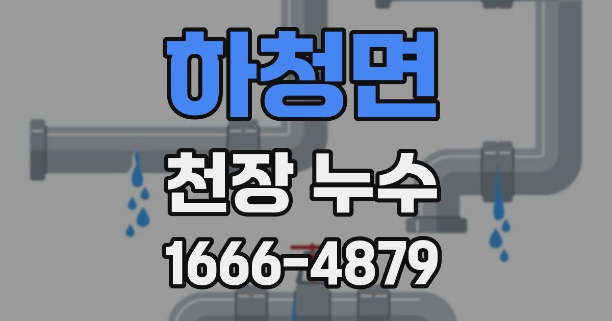 하청면 천장 누수