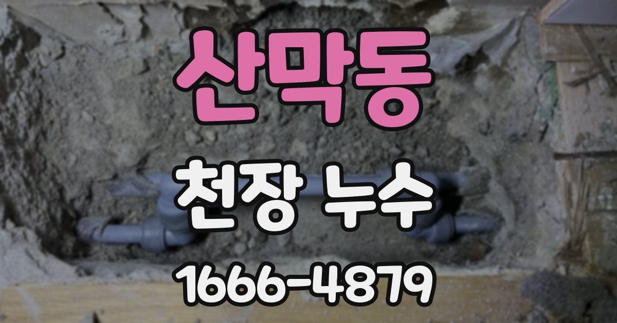 산막동 천장 누수