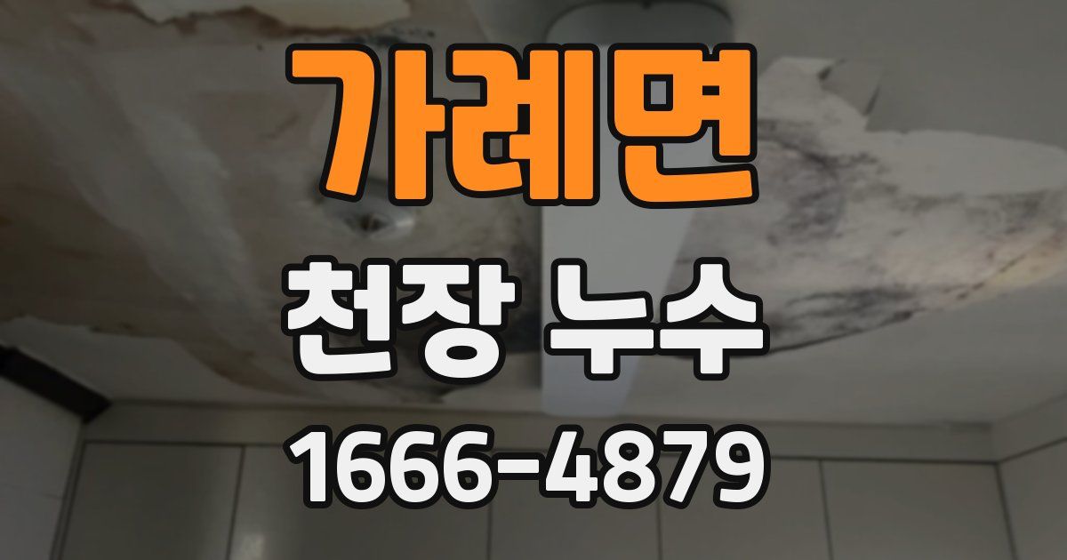 가례면 천장 누수