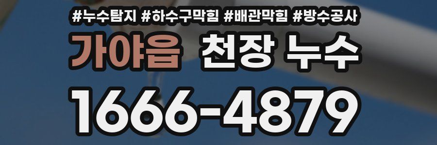 가야읍 천장 누수