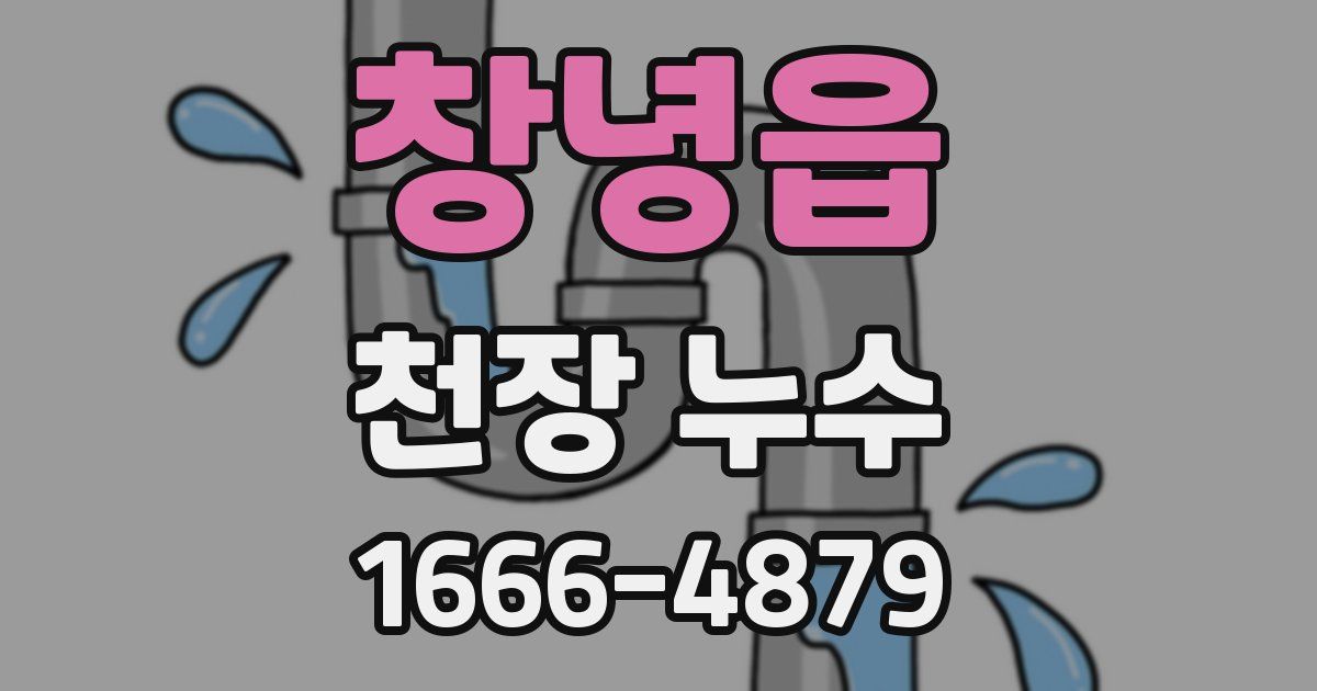 창녕읍 천장 누수