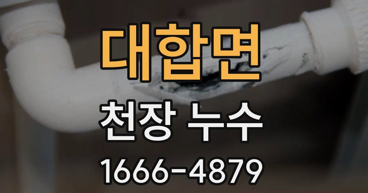 대합면 천장 누수