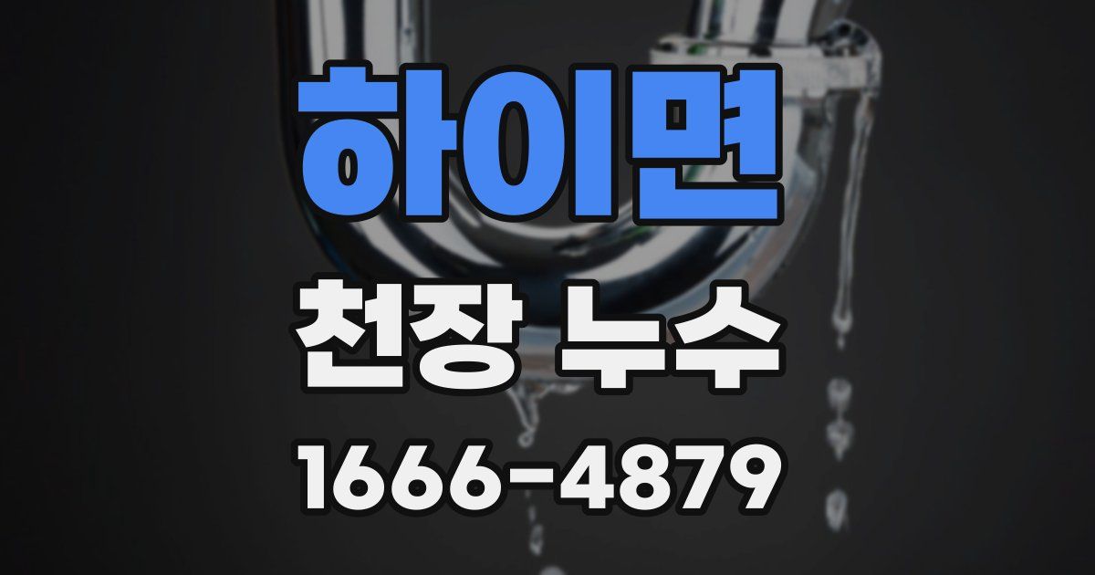 하이면 천장 누수