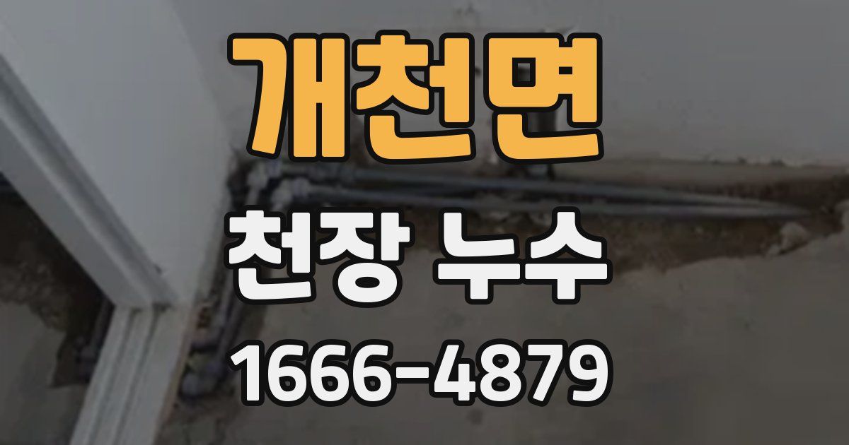 개천면 천장 누수