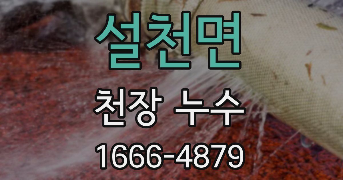 설천면 천장 누수