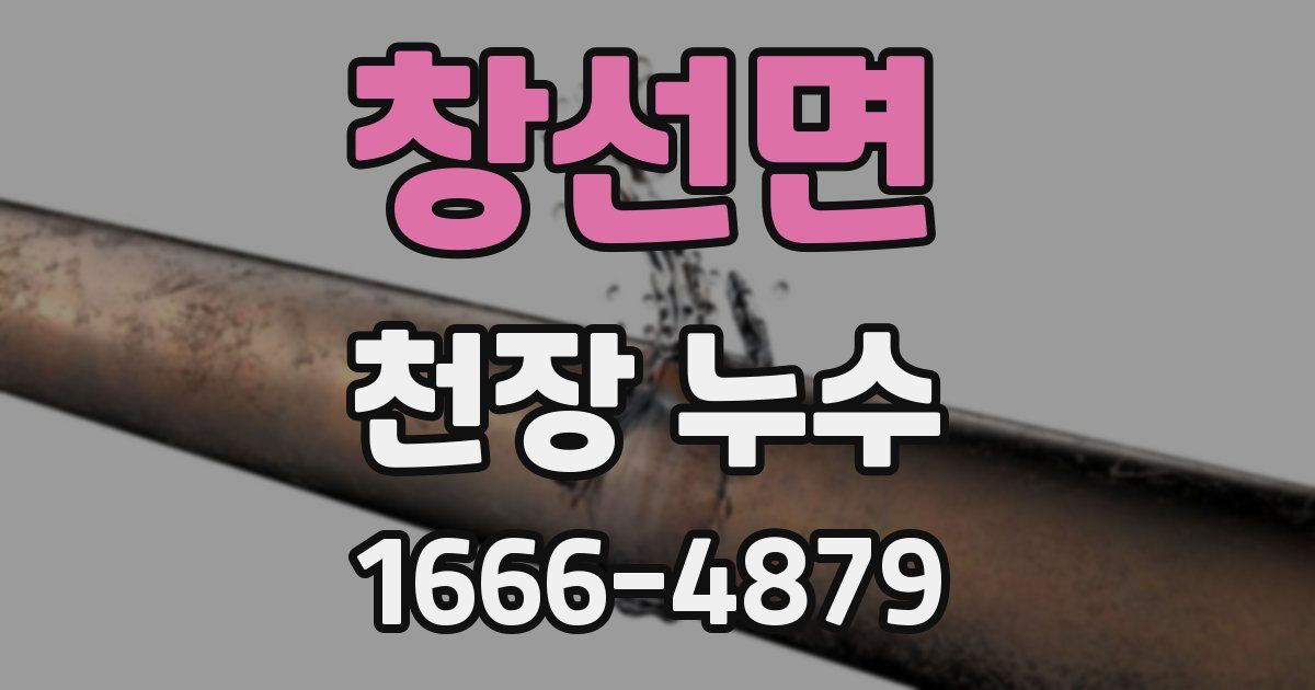 창선면 천장 누수