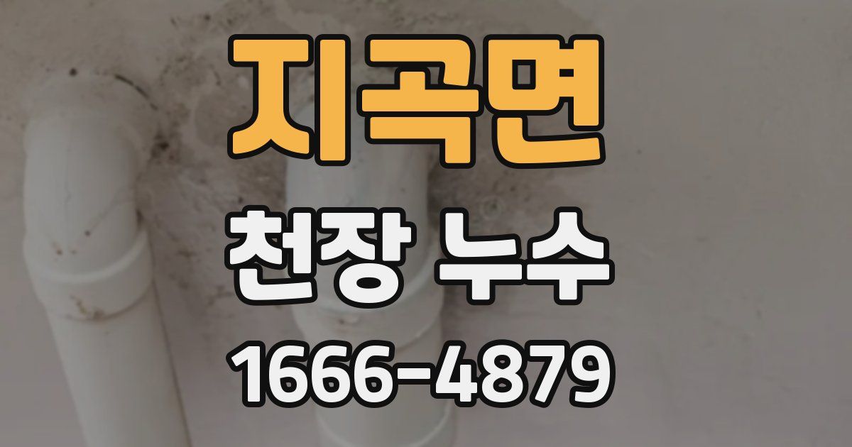 지곡면 천장 누수