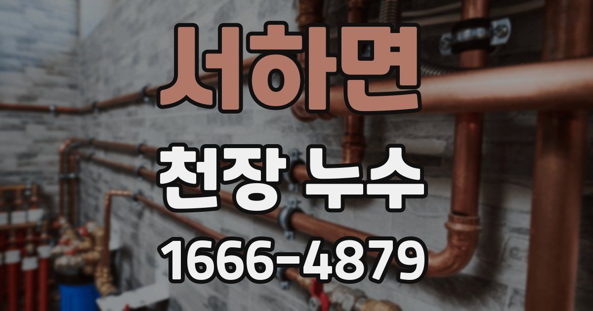 서하면 천장 누수