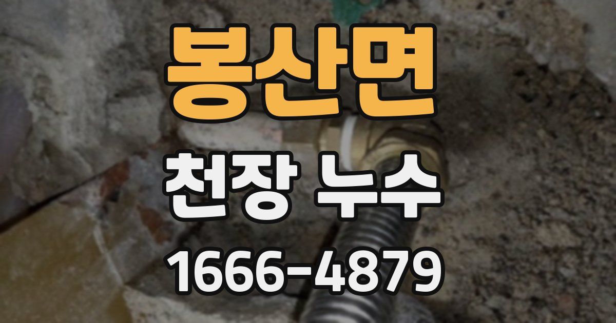 봉산면 천장 누수