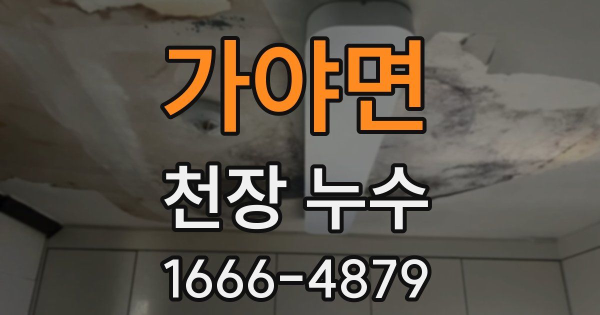 가야면 천장 누수