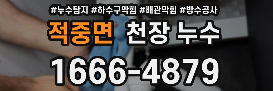 적중면 천장 누수