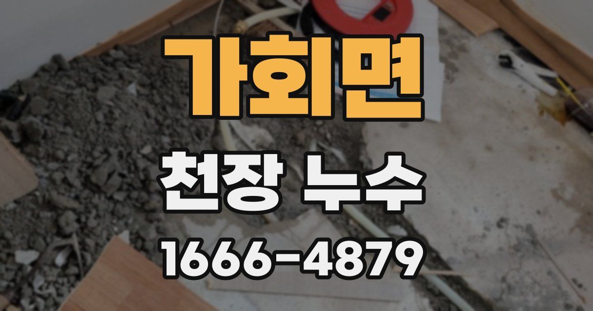 가회면 천장 누수