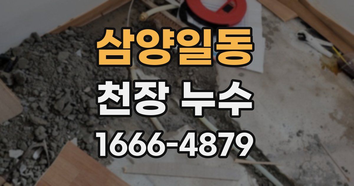 삼양일동 천장 누수