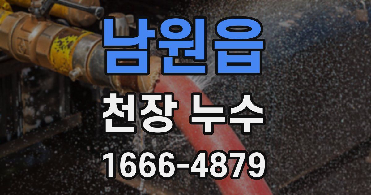 남원읍 천장 누수