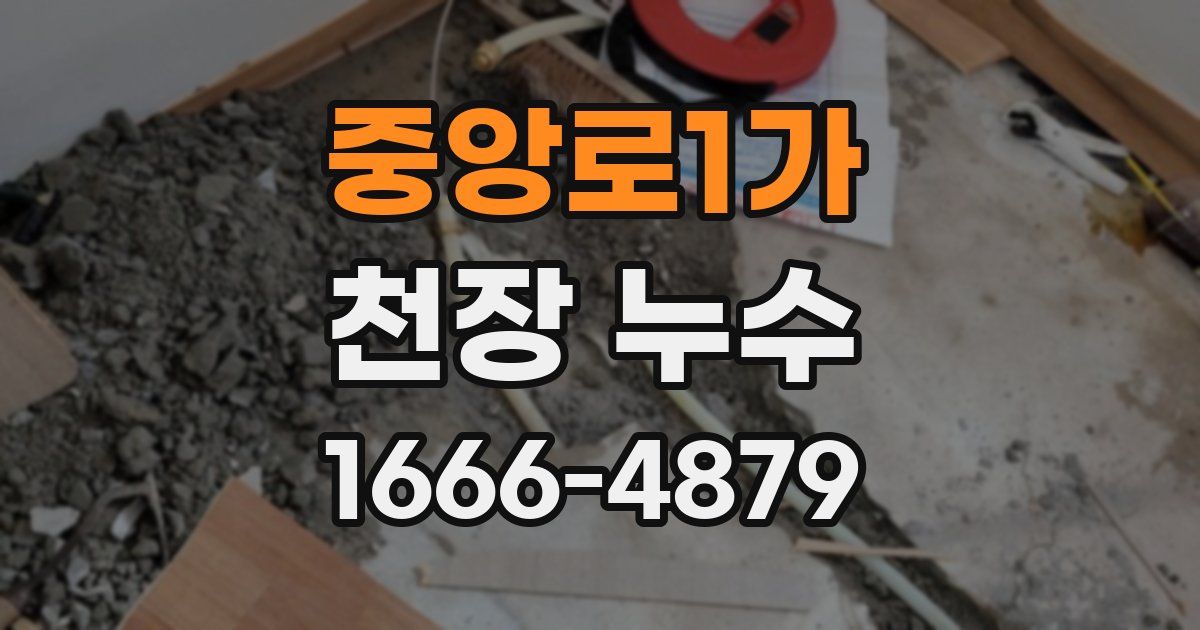 중앙로1가 천장 누수