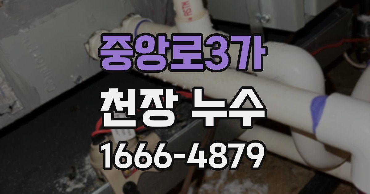 중앙로3가 천장 누수