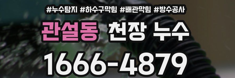 관설동 천장 누수