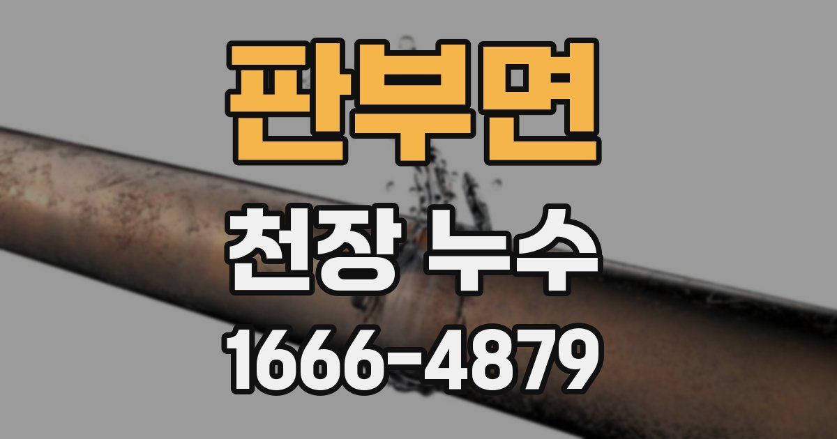 판부면 천장 누수