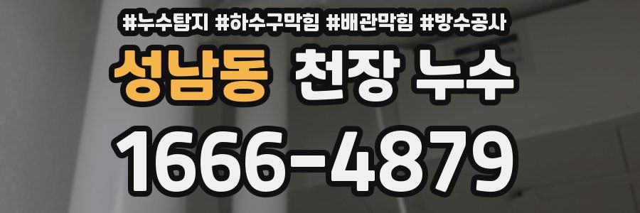 성남동 천장 누수