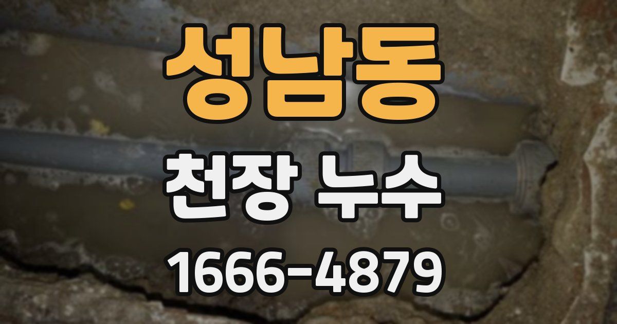 성남동 천장 누수