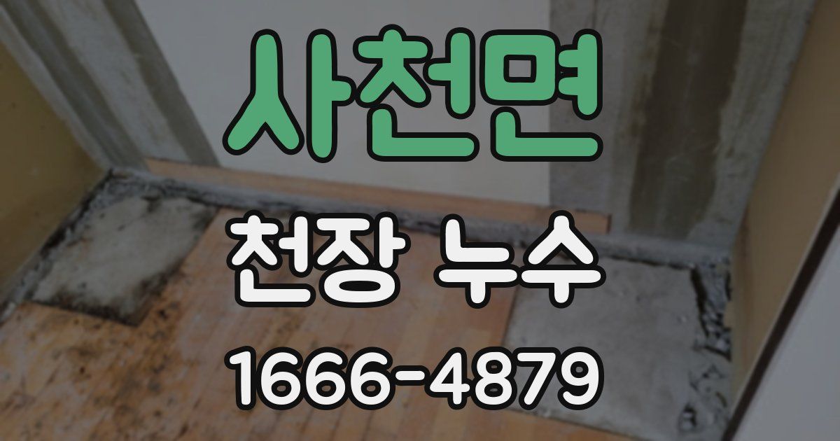 사천면 천장 누수