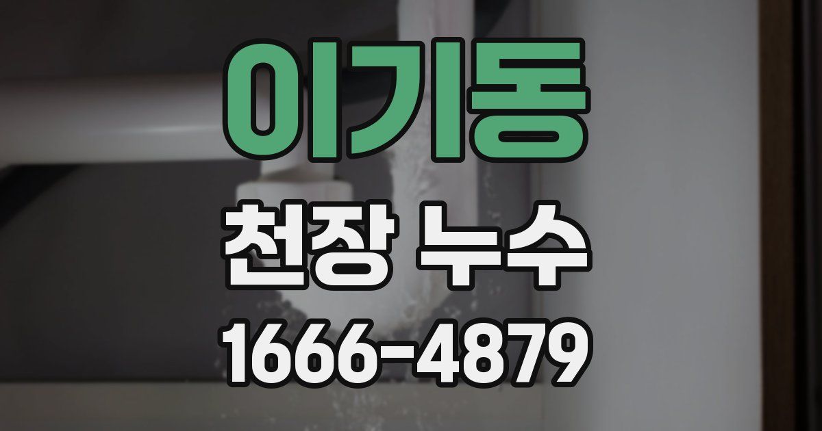이기동 천장 누수
