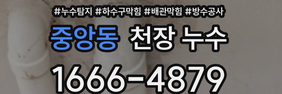 중앙동 천장 누수