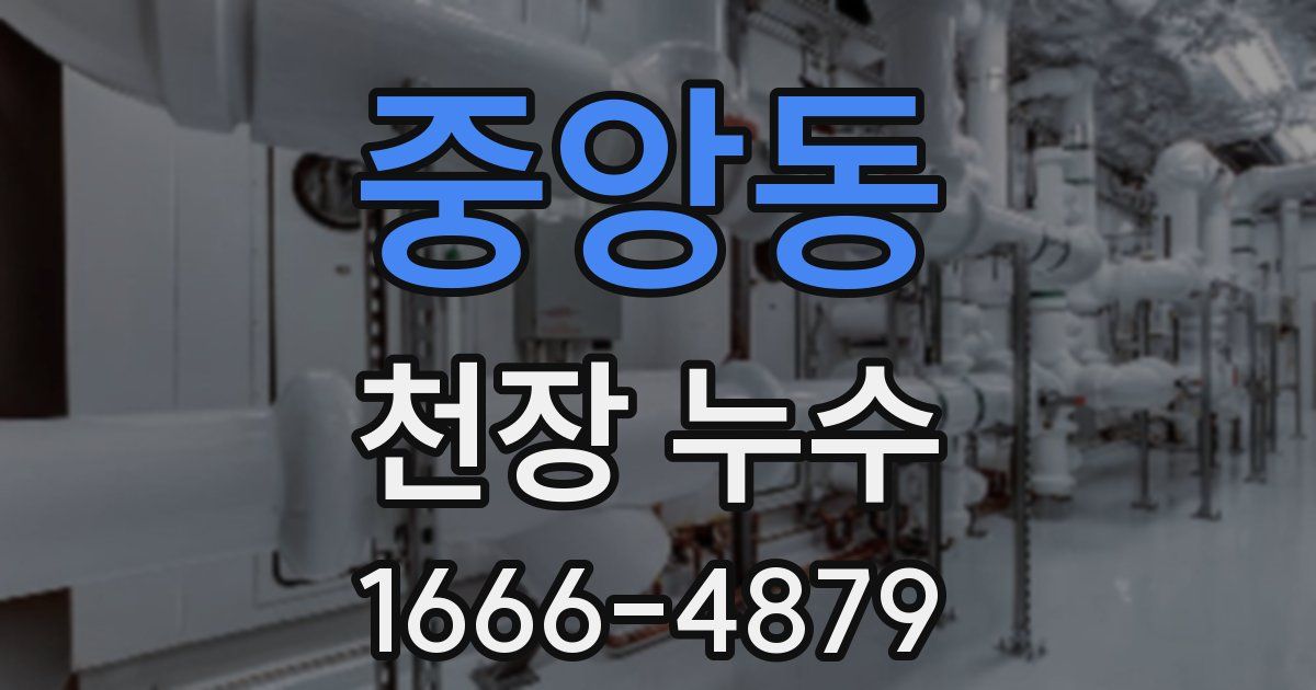 중앙동 천장 누수