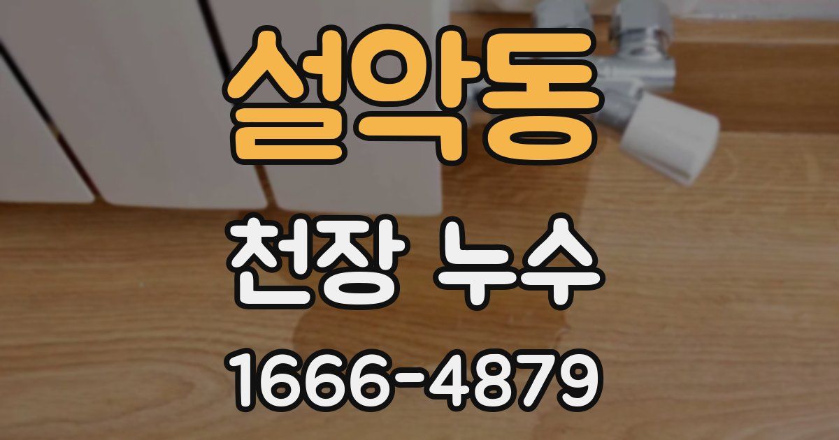 설악동 천장 누수