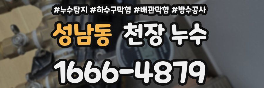 성남동 천장 누수