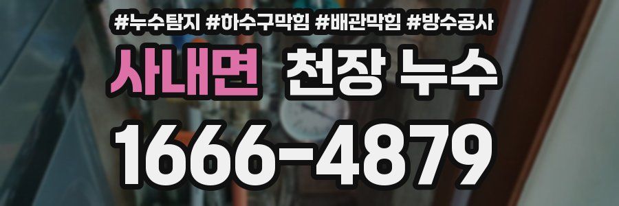 사내면 천장 누수
