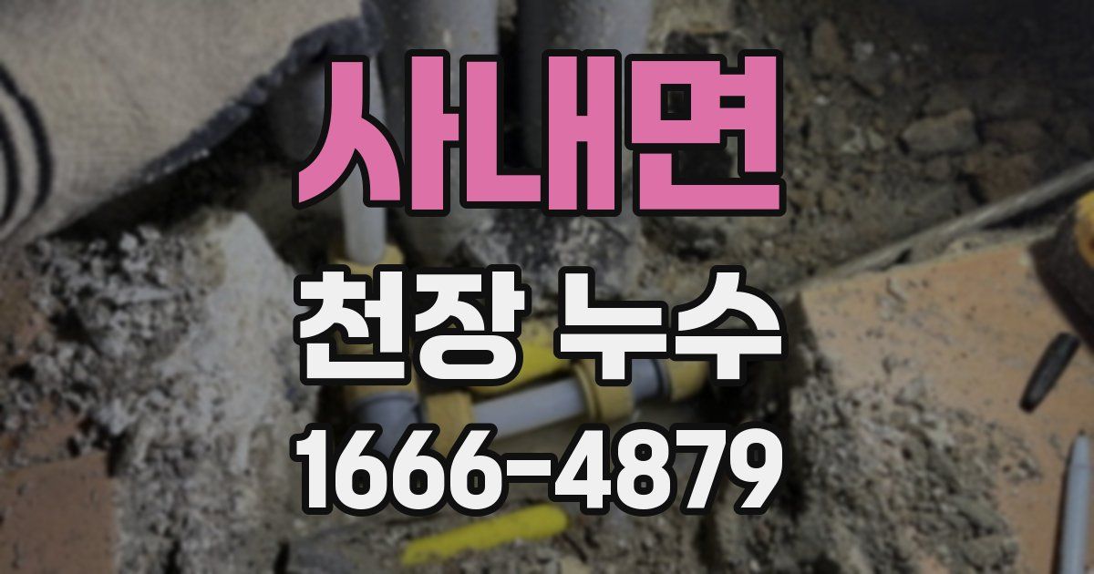 사내면 천장 누수