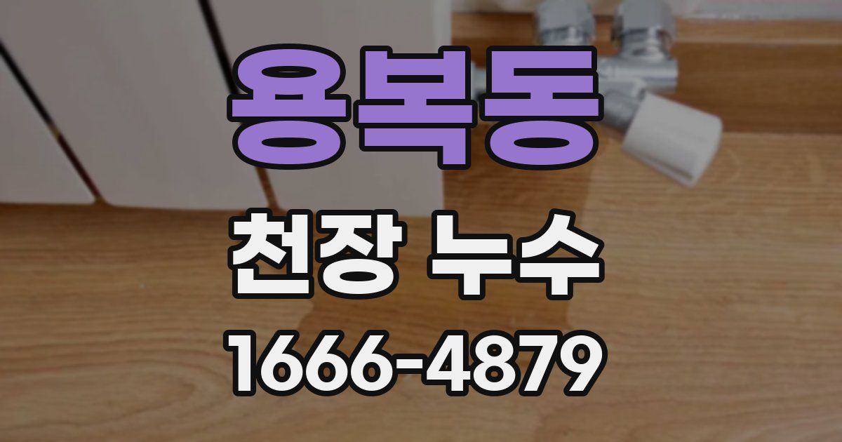 용복동 천장 누수