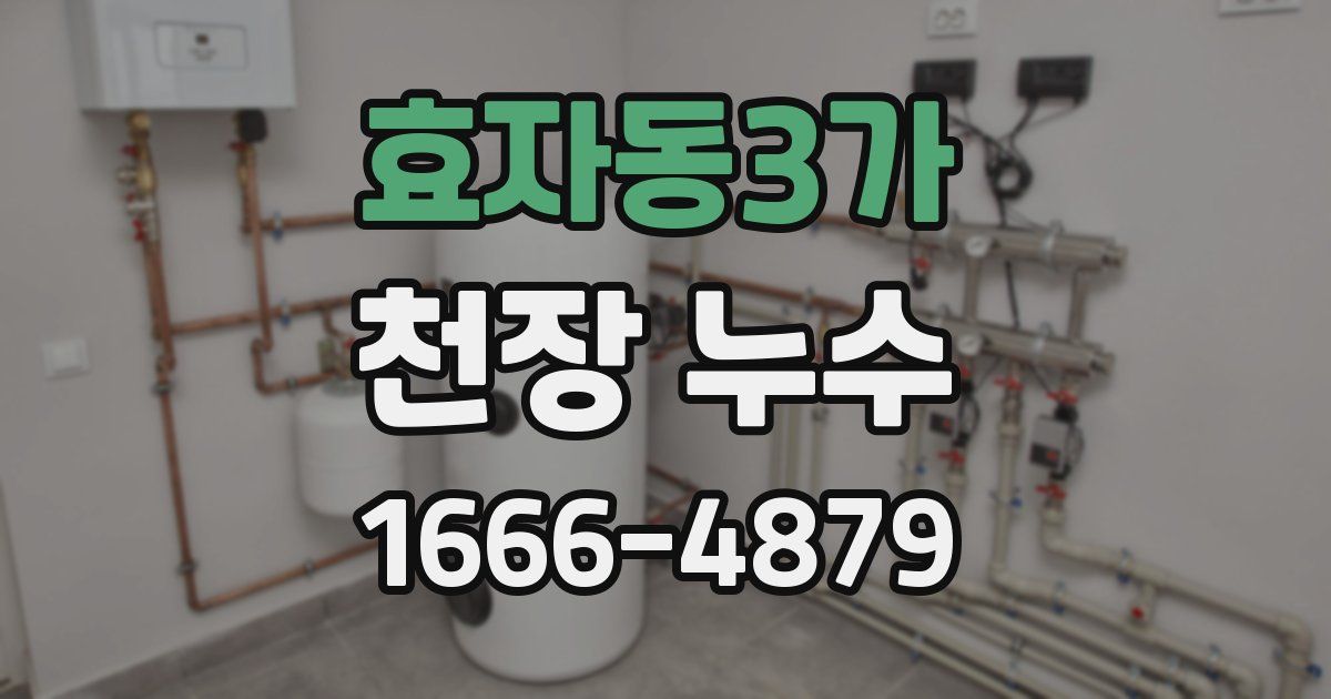 효자동3가 천장 누수