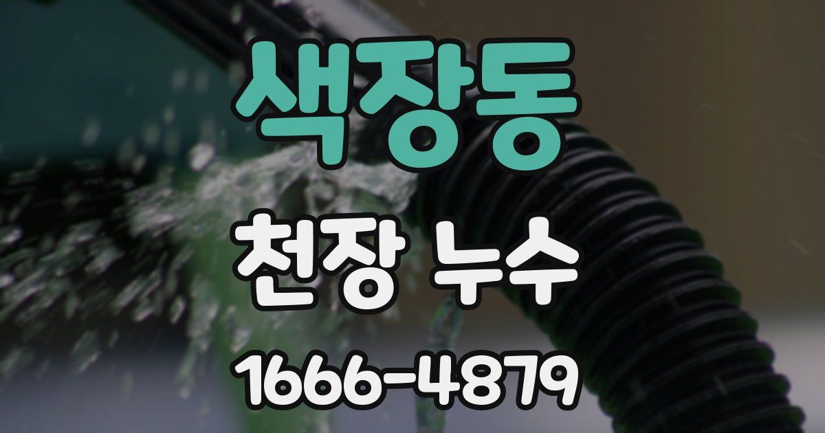 색장동 천장 누수