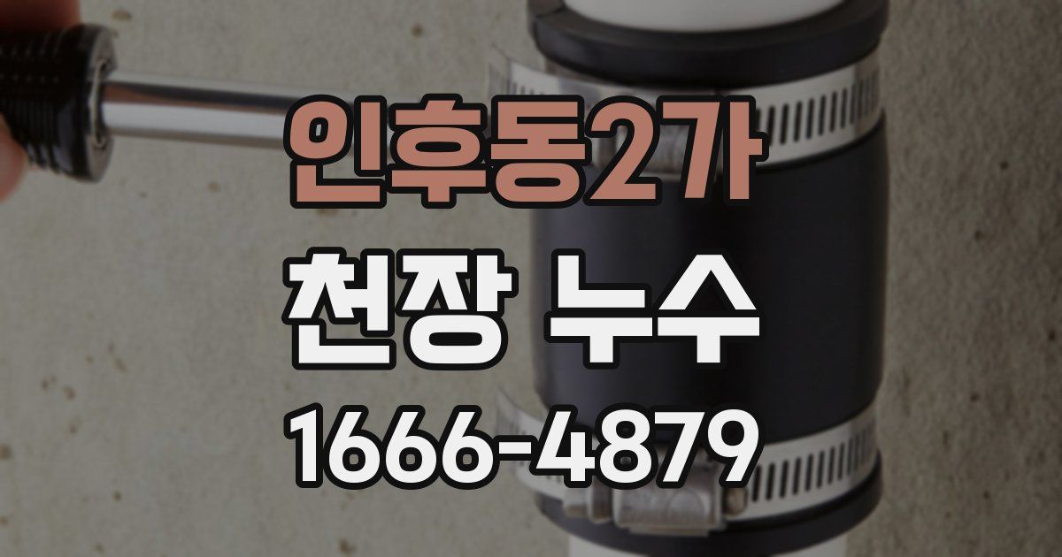 인후동2가 천장 누수