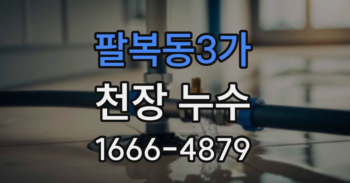 팔복동3가 천장 누수