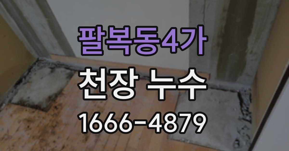 팔복동4가 천장 누수