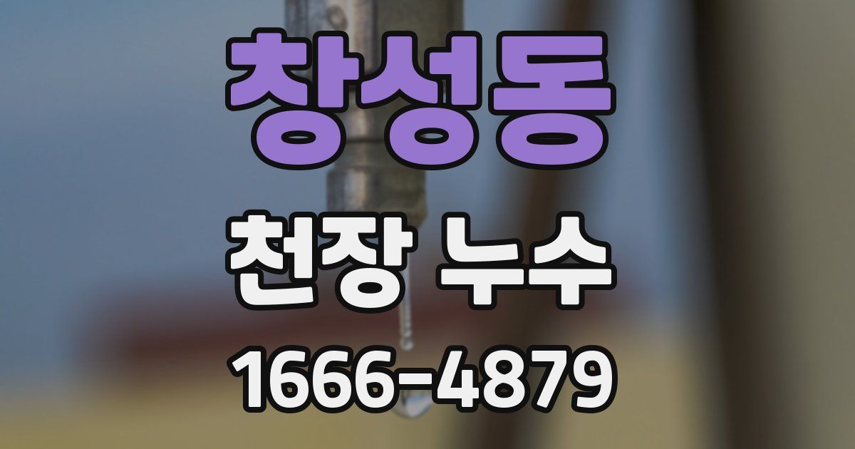 창성동 천장 누수