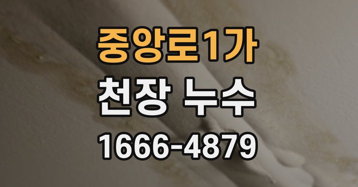중앙로1가 천장 누수