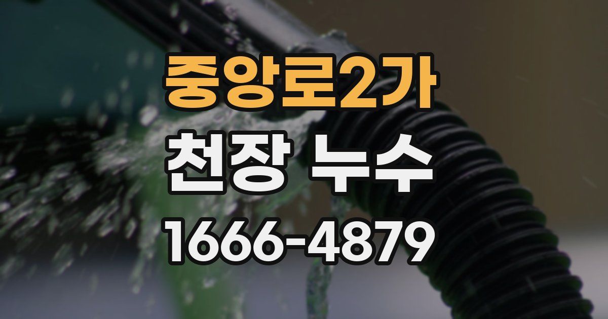 중앙로2가 천장 누수