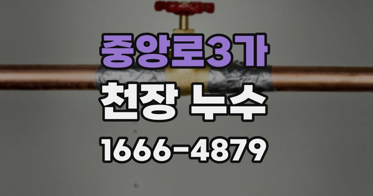 중앙로3가 천장 누수