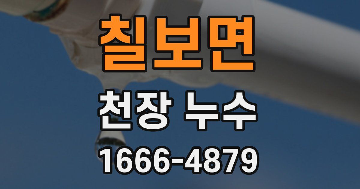 칠보면 천장 누수