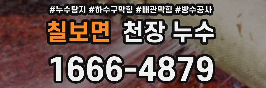 칠보면 천장 누수