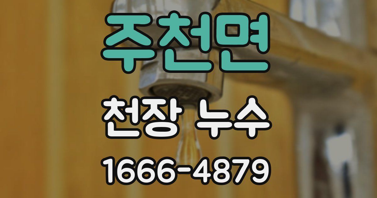 주천면 천장 누수